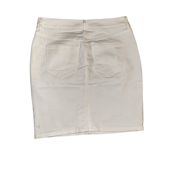 Old Navy White Denim Skirt Stretch Size 2 Regular Standard - Picture 4 of 7